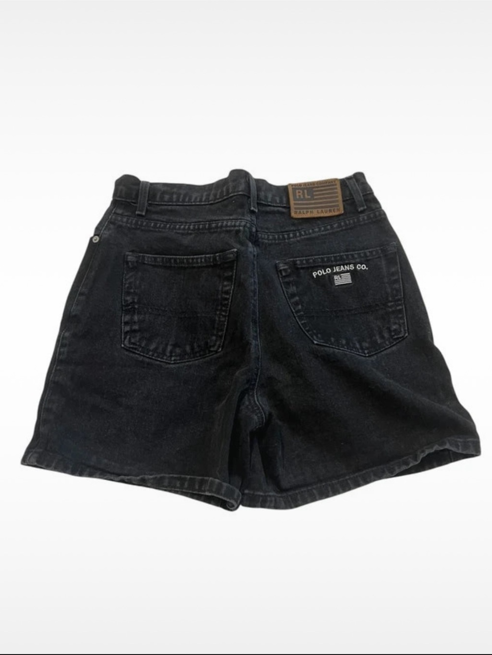 Polo by Ralph Lauren Black Denim High-Waist Women's Shorts